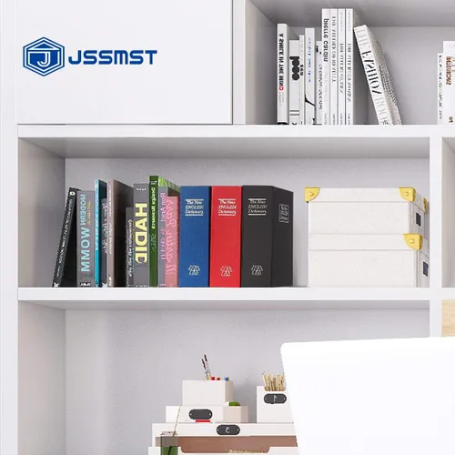 Miniatura 6 de Jssmst Caja fuerte de libro con cerradura de llave, Caja fuerte de diversión de diccionario, Libro oculto secreto, Caja de metal con cerradura Rojo