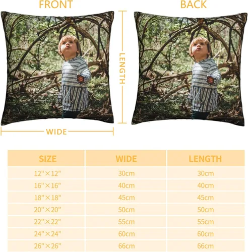Miniatura 2 de Funda de almohada personalizada, diseño de fotos o texto, fundas de cojín impresas de dos lados, almohada personalizada para fotos de mascotas