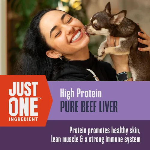 Miniatura 4 de Whole Life Dog Just One - Golosinas liofilizadas para perros de hígado de ternera, alimentos ricos en proteínas de grado humano, aperitivos