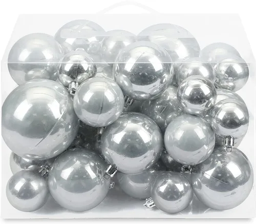 Miniatura 12 de AMS - Adornos chapados, bolas de Navidad, de 40 quilates, colección de árbol para decoración de fiestas de boda, vacaciones, fiesta