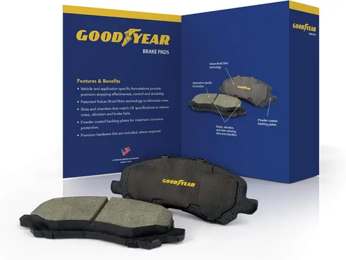 Goodyear Brakes GYD1592 | Pastillas de freno delanteras de cerámica prémium para Nissan March 19-12, Micra 19-15, Note 19-14, Versa 19-13, Versa