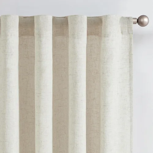 Miniatura 53 de JINCHAN Cortinas de lino de 108 pulgadas de largo, juego de 2 paneles, cortinas de ventana para sala de estar y dormitorio, cortinas