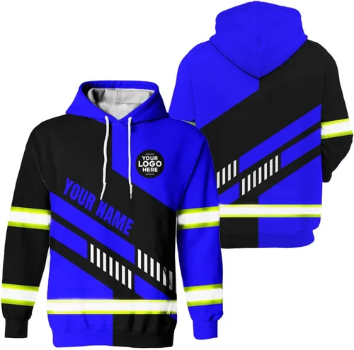 Miniatura 39 de Empresa, Equipo Uniforme Camisa de Alta Visibilidad para Hombres Camisa de Seguridad Logotipo Personalizado Nombre con Cintas Reflectantes AMZ02