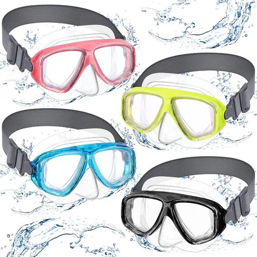 Flutesan Gafas de natación para niños y jóvenes con cubierta para la nariz, correa elástica, máscara de buceo, natación, impermeable, gafas de