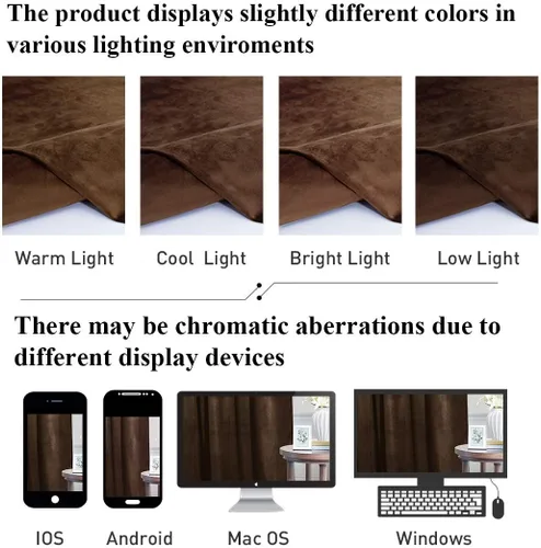 Miniatura 4 de StangH Cortinas de terciopelo marrón para oscurecer la habitación de 84 pulgadas de largo para dormitorio, cortinas de ventana con aislamiento