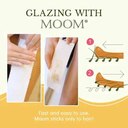 Miniatura 4 de Caja de regalo de kit de depilación orgánica MOOM para mujeres – Cera de azúcar para depilación del rostro, bikini y axilas – Cera de viaje, crema