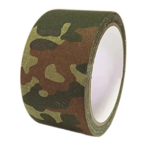 Miniatura 13 de Cinta adhesiva protectora de camuflaje de 5 cm x 5 m, cinta de camuflaje impermeable y elástica, cinta de envoltura para acampar al aire libre