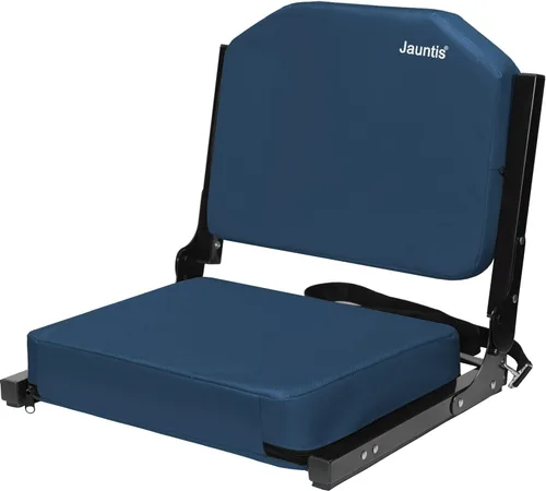Miniatura 8 de Jauntis Asientos de estadio para gradas, asientos para gradas con respaldo y cojín de espuma ultra acolchados y cómodos, sillas de estadio Negro