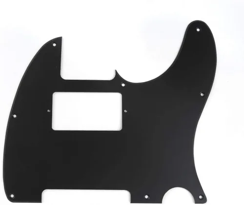 Musiclily - Golpeador de 8 agujeros, humbucker, para Fender Telecaster estadounidense/mexicana de estilo moderno, guitarra eléctrica, 1 capa, negro