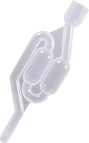 S-Shape Air Lock Twin Bubble Ojal Plástico Homebrew Fermentación Vino Vino Cerveza Fabricación Doble Burbuja Fermentación
