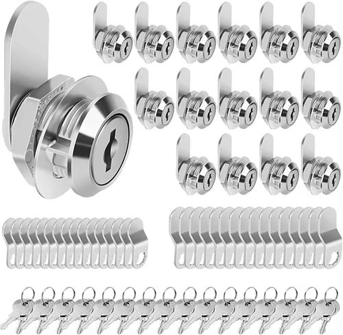 Miniatura 13 de Cam Locks - Cerradura de gabinete con llave igual, cilindro de 5/8 pulgadas de longitud. Se adapta a un grosor máximo del panel de 3/8 pulgadas, 2