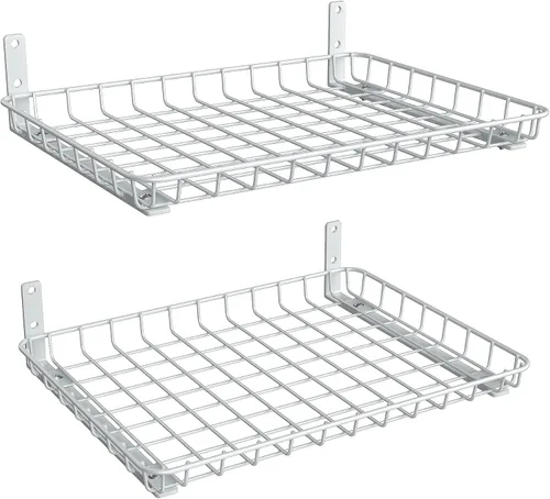 Miniatura 9 de TORACK Paquete de 2 estantes de pared de 12 x 18 pulgadas, estante de pared de garaje para armario y lavandería, estantes flotantes resistentes
