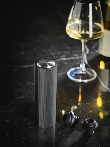 Miniatura 4 de Bomba de vacío eléctrica para vino 100% automática en aluminio, carbono, 14 cm - 5.5 in gris carbón