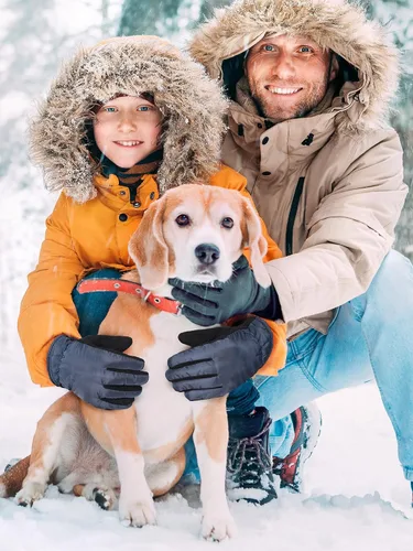 Miniatura 7 de 2 pares de guantes de nieve gruesos para niños, guantes de esquí para niños pequeños, guantes de invierno cálidos e impermeables para niños y niñas
