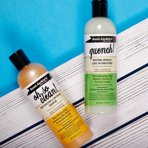 Miniatura 8 de Aunt Jackie's Rizos y Bobinas Acondicionador Hidratante Intensivo Sin Aclarado para Rizos, Bobinas y Ondas Naturales, Enriquecido con Manteca