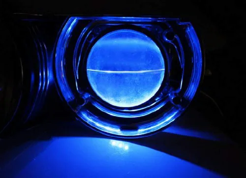 Miniatura 3 de Tira de luces LED Devil Demon Eye de iJDMTOY 3-SMD para adaptación a las luces de proyector o portavasos LED, caja de guantes, fluorescentes