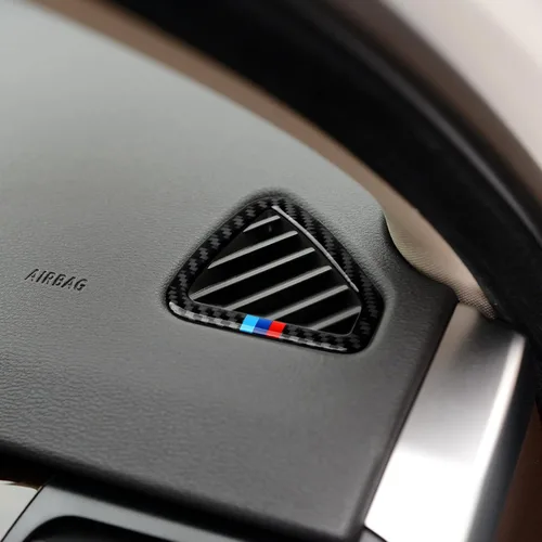 Miniatura 8 de Calcomanía de fibra de carbono para automóvil, compatible con BMW X5 X6 F15 F16 Accesorios interiores (negro)