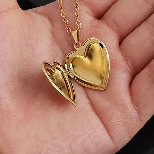 Miniatura 2 de Collar con medallón para mujer, con fotos que sujetan fotos, collares para mujeres y niñas, regalos de cumpleaños de Navidad para hija y madre