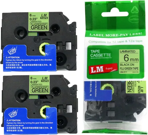 Miniatura 35 de Paquete de 1 unidad LM Tapes LMe511 Premium de 1/4 de pulgada con impresión negra en etiqueta azul compatible con Brother TZe-511 P-Touch, incluye