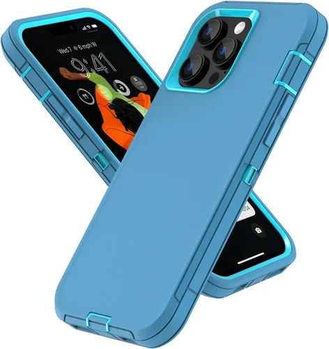 Miniatura 10 de Sansunto Funda para iPhone 13 Pro, doble capa de protección de cuerpo completo para hombres y mujeres, funda de goma de silicona no incorporada