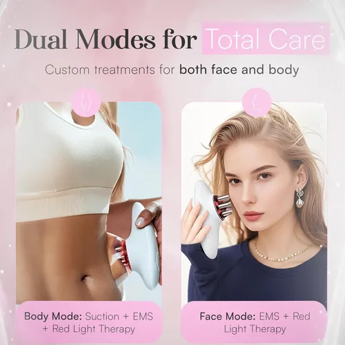 Miniatura 4 de Máquina 3 en 1 para Esculpir el Cuerpo – Masajeador Thermoslim de Celulitis con Ventosas y Terapia de Luz Roja para Vientre, Piel, Espalda, Cintura