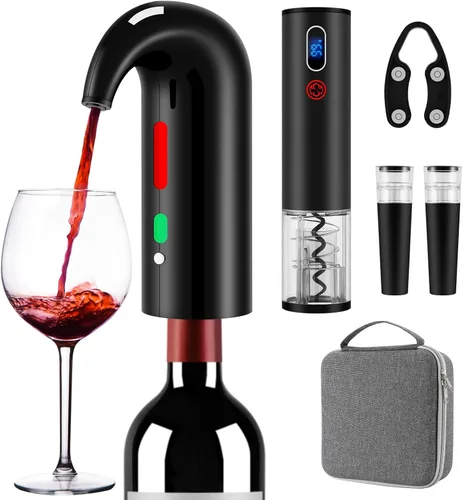 Miniatura 15 de Aireador eléctrico de vino, bomba dispensadora de vino, vertedor automático de vino, decantador de vino instantáneo, oxigenador de vino de un toque