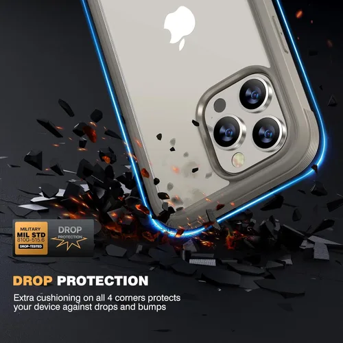 Miniatura 65 de Diaclara Funda diseñada para iPhone 16, mejorada [protección completa de la cámara], carcasa resistente de cuerpo completo con protector de pantalla