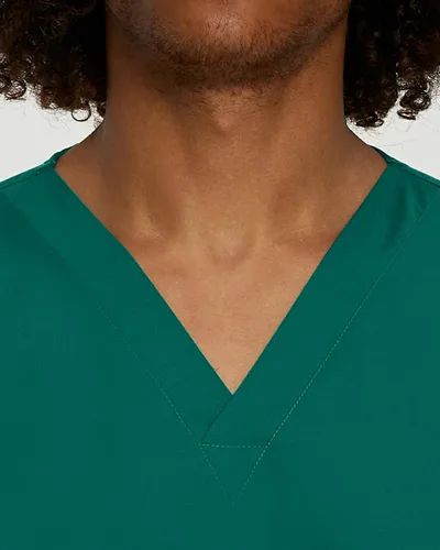 Miniatura 4 de Landau Scrub Zone LT102 - Camiseta médica unisex de ajuste relajado sin bolsillo con cuello en V
