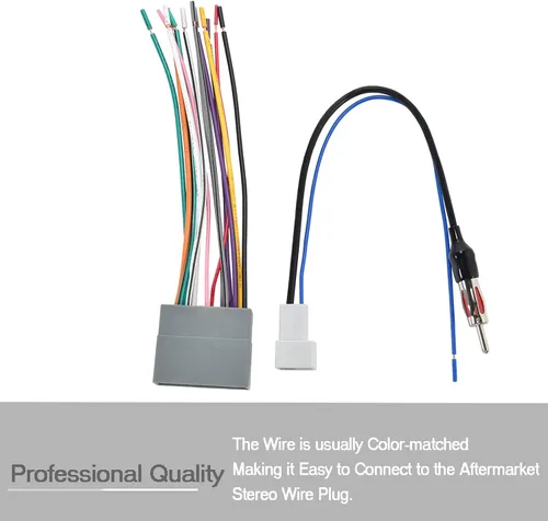 Miniatura 6 de RED WOLF Arnés de cable estéreo para radio de vehículo con adaptador de conector de antena compatible con Honda Fit 2007-2008 Civic 2006-2011