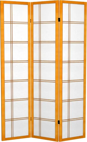 Miniatura 7 de Oriental Furniture - Divisor doble de lona con cruz de 6 pies de alto, palisandro, 6 paneles Rosewood