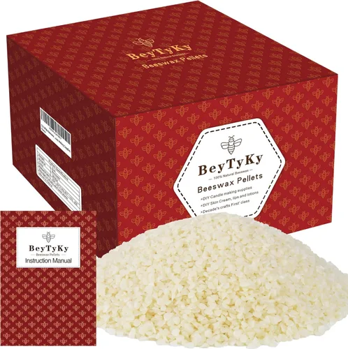 Miniatura 10 de Pellets de cera de abeja blanca orgánica de 10 libras, cera de abeja para hacer velas, cera de vela triple filtrada para crema de bricolaje