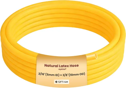 Miniatura 9 de Tubo de goma de látex natural, 5/8 pulgadas, diámetro exterior (0.669 in) x 1/2 pulgadas de diámetro interior (0.472 in), tubo de catapulta