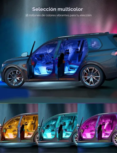 Miniatura 2 de Govee - Luces para interior de auto, tira de luz Led para auto, diseño de dos líneas, impermeables, 4 unidades de 48 ledes, controlador