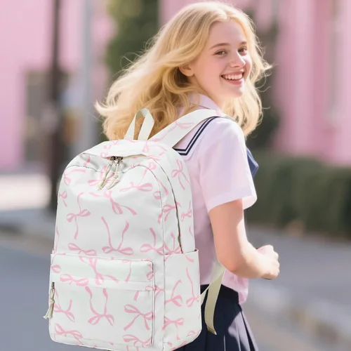 Miniatura 50 de Bluboon Juego de mochila para adolescentes, mochila escolar para niñas, lonchera y lápices, bolsas para estudiantes, 3 en 1, rosa-3 juegos, Escuela