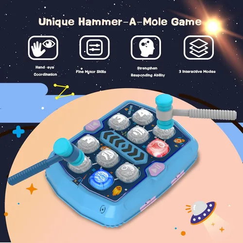 Miniatura 3 de Whack Game - Juguetes para niños de 3, 4, 5, 6 años, juguetes para niños de 2 a 4 años, 3 modos y juguete interactivo ligero para niños pequeños