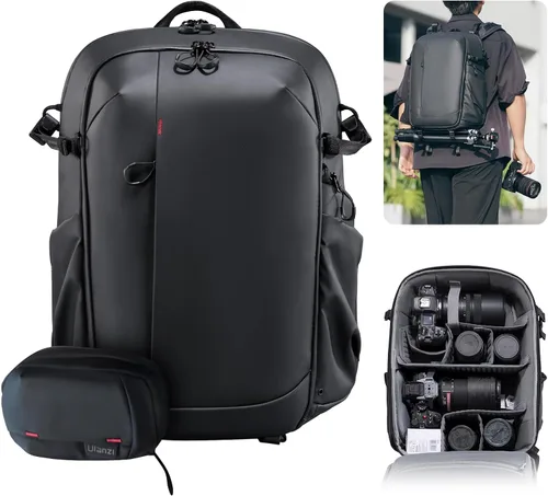 Miniatura 7 de ULANZI BP10 - Mochila rígida para cámara de 35 litros para DSLR fotografía profesional accesorios de video trípode de viaje almacenamiento bolsa