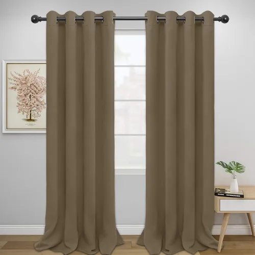 Miniatura 247 de Easy-Going - Cortinas opacas para dormitorio, aislamiento térmico sólido con ojales, cortinas de ventana para reducción de ruido, cortinas