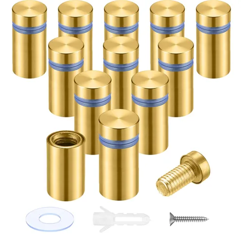 Miniatura 12 de Pelopy 8 Piezas Tornillos Separadores de Letreros Tornillos para Publicidad Acero Inoxidable Soportes Separadores de Pared Clavo de Vidrio Acrílico