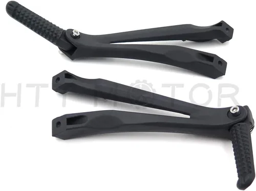 Miniatura 6 de MT390-005-BK - Soporte de clavijas de pie de pasajero trasero negro plateado compatible con Yzf R1 2004-2008