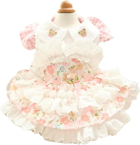 Miniatura 21 de Moda Vestido de Princesa de Chifón para Perro Dulce Cachorro para Perro EXTRAL Pequeño y Perro Pequeño Rosa M