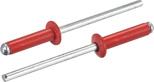 Miniatura 20 de uxcell Remaches ciegos de aluminio, 0.126 in x 0.197 in (1/8 pulgadas x 13/64 pulgadas), remache de extremo abierto, cabeza redonda plana para unir