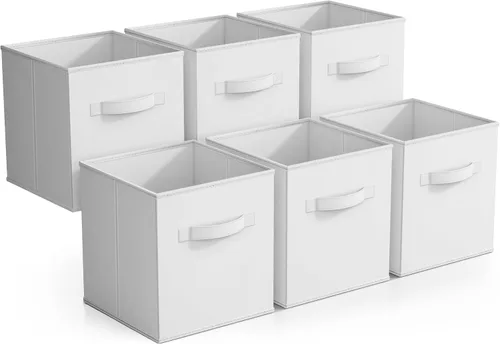 Miniatura 39 de Sorbus - Contenedores de almacenamiento de 11 pulgadas, cestas plegables de tela para organizar despensa, armario, estante, caja de juguetes, cubo