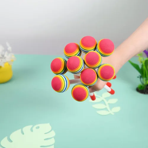 Miniatura 4 de 10 piezas de baquetas para niños, baquetas de caramelo arcoíris de espuma suave con cabeza de percusión para juguetes de ritmo