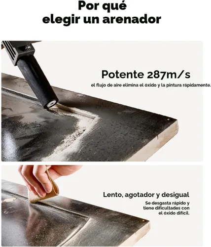 Miniatura 2 de Inokraft Kit de pistola chorreadora de arena portátil a prueba de fugas con separador de aceite-agua y boquilla de extensión, mini chorreadora