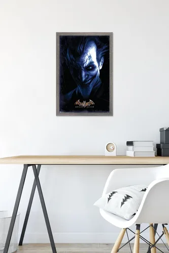 Miniatura 6 de Trends International DC Comics VIdeo Game - Póster de pared de Arkham Asylum - Joker, 14.725 x 22.375 pulgadas, versión enmarcada de madera