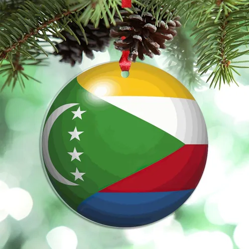 Miniatura 9 de Bandera de Cabo Verde, decoración para árbol de Navidad, bola 3D, recuerdo de la ciudad del país, adornos de Navidad personalizados, decoración