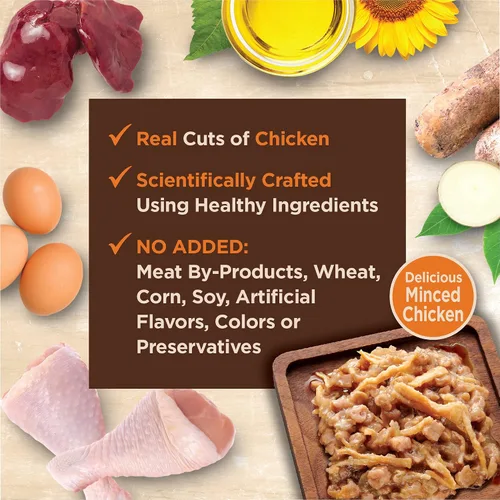 Miniatura 3 de Wellness CORE Tiny Tasters - Alimento húmedo picado para gatos adultos, natural, rico en proteínas, sin granos, receta de pollo, 1.75 onzas, paquete
