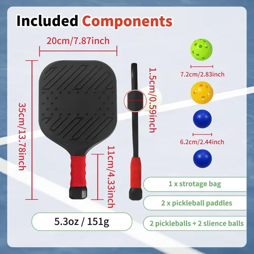 Miniatura 4 de Juego de 2 palas de pickleball ligeras impermeables y ligeras, juguetes de playa y piscina, divertido juego deportivo, regalo para adolescentes