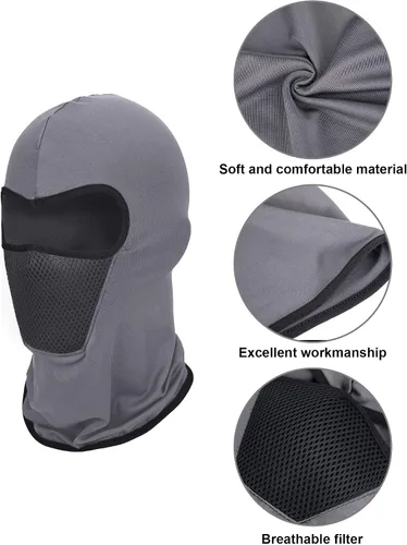 Miniatura 4 de Sumind 6 piezas de pasamontañas de verano transpirable protección contra el polvo máscara de cuello largo para actividades al aire libre