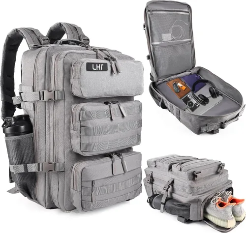 Miniatura 30 de LHI Mochila Militar Táctica para Hombres y Mujeres 25L/35L Mochila de Asalto del Ejército Bolsa Mochila Pequeña con Portabotellas